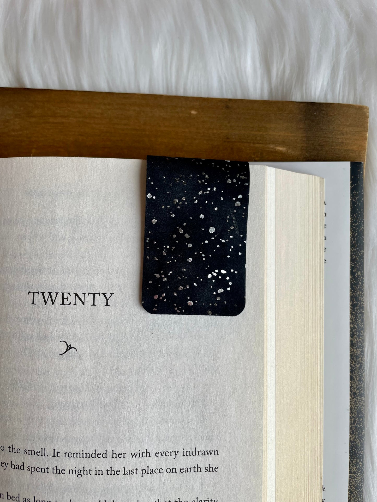 Black with Silver Speckles Bookmark
