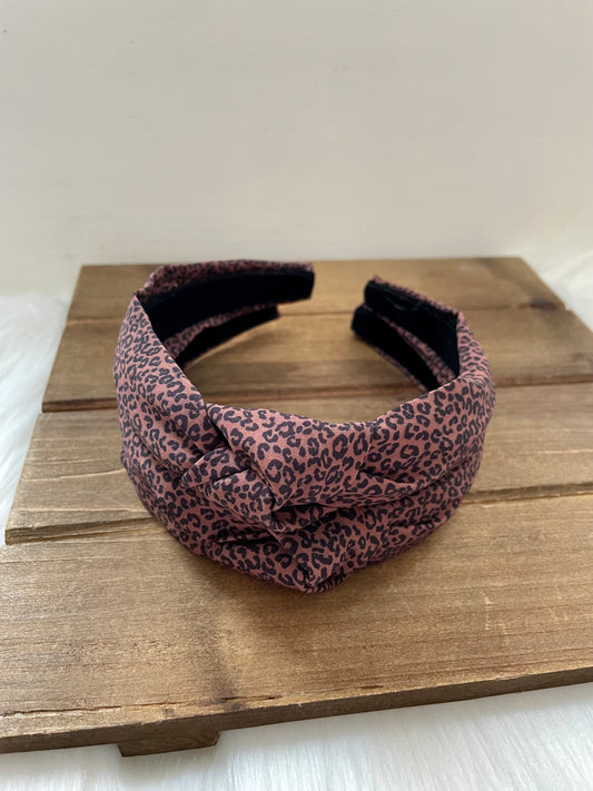 Brown Leopard // Hard Headband